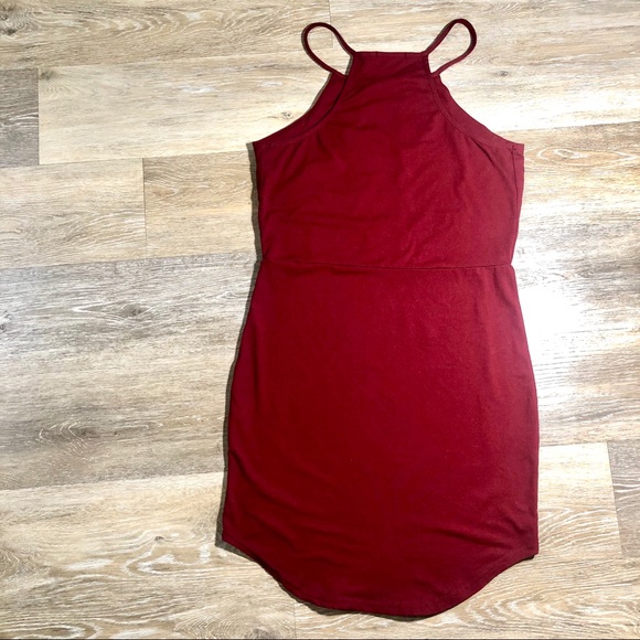 Diamanté Red Polyester & Spandex Dress Size Small - Picture 5 of 5